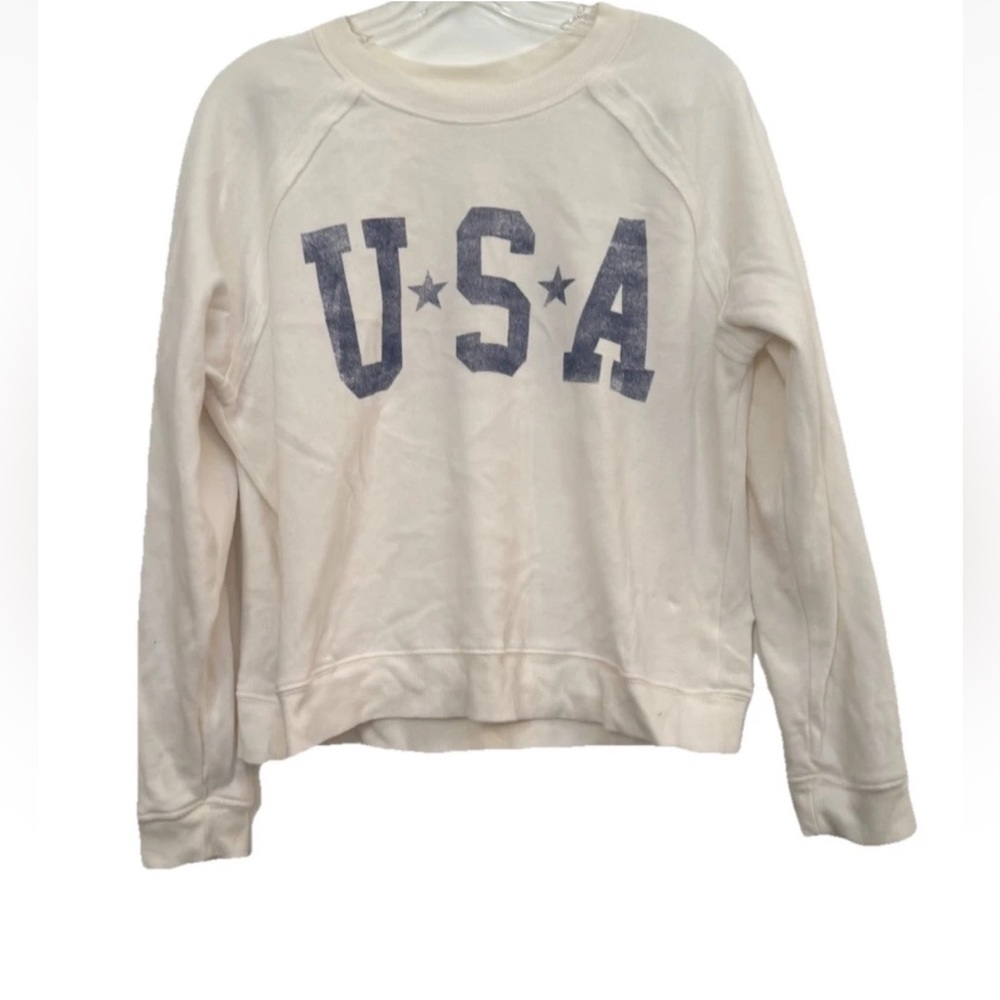 Grayson/Threads Size L Blue "USA" Top Sweatshirt Women’s - Picture 2 of 5